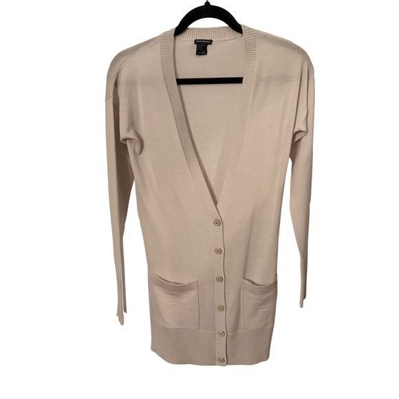 Club Monaco Women’s Light Weight Wool Sweater Pockets Taupe New Sz S/P - Picture 1 of 11